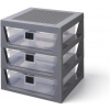 LEGO Storage organizér se třemi zásuvkami 4095 Organizér šedá