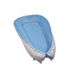T-tomi Hniezdočko pre bábätko Minky White/Blue Dots