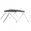 vidaXL Strieška Bimini so 4 oblúkmi, antracitová 243x196x137 cm - Antracitová - 148360-262498