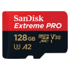 Paměťová karta Sandisk Extreme PRO microSDXC 128GB 200MB/s / 90MB/s A2 C10 V30 UHS-I U3,s adaptérem