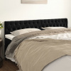 vidaXL Čelá postele 2 ks čierne 90x7x78/88 cm zamat - Čierna - 150955-3524