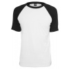 Raglan Contrast Tee - wht/blk 2XL