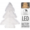 Osvetlenie vianočné STROM 40cm 25LED BÍ, so snehom, s časovačom