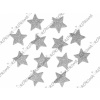 Glitrovaná hviezdička penová 4 cm - strieborná
