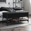 Lavička na topánky čierna 102x42x45 cm kompozitné drevo-ForU-835197