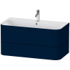 DURAVIT Happy D.2 Plus c-bonded závesná skrinka s nábytkovým umývadlom s otvorom, 2 zásuvky, 975 x 490 x 480 mm, nočná modrá matná lakovaná, HP4638O9898
