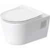DURAVIT Soleil by Starck závesné WC s HygieneFlush (rotačný oplach), s hlbokým splachovaním, 370 x 540 mm, biela, s povrchom HygieneGlaze + WC sedadlo so sklápacou automatikou (SoftClose), biela, 4586