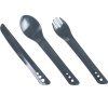 Lifeventure Plastový príbor Ellipse Cutlery Set, grafitová