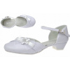 KOMUNIKÁLNE Topánky na malom opätku, Biele, s kamienkami, veľkosť 31