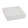 Darčeková krabička s vekom 200x200x50/40 mm, biela