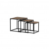 AUTRONIC Konferenčný stolík 45x45cm, mdf, old wood, AF-3003 OLW