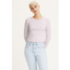 Dámske tričko LEVI'S® Long Sleeve Rib Baby Tee 69555-0052 Farba: ružová, Veľkosť: XS