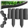 Záhradný obrubník plast 220 cm x 15 cm sivý