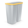 Prosperplast COMPACTA Q DUO popolavý so žltým vekom 45 l