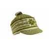 Čiapka zmijovka so šiltom svetle zelená - režná, česká výroba TONAK