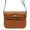 Luka 20-064 hnedá dámska kožená kabelka 25,5 x 20 x 6,5 cm