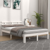 vidaXL Posteľný rám biely masívne drevo 160x200 cm 814765