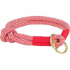 Trixie Soft Rope okrúhly polosťahovací obojok, červená/krémová 25 cm/ 6 mm