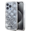 Karl Lagerfeld Liquid Glitter Monogram Gradient zadný kryt pre iPhone 15 Pro White
