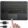Bezdrôtová klávesnica Bluetooth touchpad USB-C tichá slim čierna Alogy