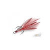 Delphin B!RD Hook TRIPLE / 3ks - červené perie #8