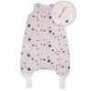 Spací vak s nožičkami zateplený ružový - Stars, veľ. L (104-122)