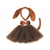 Kostým pes - sukňa + čelenka 3-9 rokov