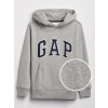 GAP Detská mikina s logom a fleece Sivá XS Sivá Sivá