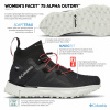 Columbia FACET 75 ALPHA OUTDRY Pánska Turistická Obuv Farba: Black Red Coral, Veľkosť: 39,5 2044321010