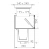 Skimmer nerezový -S- AISI 316 pre betón s vonk.závitom 2