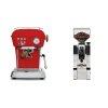 Ascaso Dream PID, Love Red + Eureka Mignon XL, CR chrome