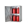 asecos Skriňa na plynové fľaše pre 10 x 11 l alebo 4 x 33 l, 1-krídlové dvere, pozinkovaná