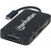 MANHATTAN Dokovací stanice USB-C na HDMI/DP/VGA/DVI