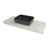 Naturel Deska pod umyvadlo Dolce 83,5x8x50 cm mramor Carrara bílá mat DO8050MCB