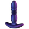 Hueman - análne dildo s posuvom a vibráciou - fialové