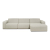 Béžová/krémovobiela rohová pohovka (pravý roh) Roxy – Scandic