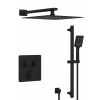 Sapho Sapho, SMART SELECT sprchový set s termostatickou batériou, 2 výstupy, posuvný držiak sprchy, čierna mat, RP042B-02