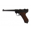 Pistole Parabellum Luger P.08, Německo 1898 (s dřevěnou pažbou) + Přívěsek na klíče DENIX