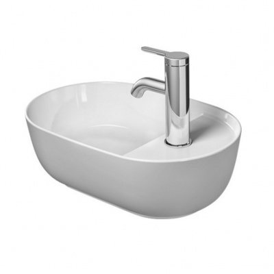 Duravit Luv Washbowl 420mm Luv, white w/o OF, w.Tap at the side, w.1 TH 0381420000