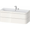 DURAVIT Happy D.2 Plus c-bonded závesná skrinka s nábytkovým umývadlom s dvomi otvormi, 2 zásuvky, 1175 x 490 x 480 mm, biela vysoký lesk, HP4639E22220000