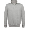 B&C | ID.004 80/20, Mikina so 1/4 zipsom, sivá heather, 3XL