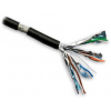 DATACOM S/FTP drôt CAT7 PE, Fca 500m cievka, plášť čierny OUTDOOR