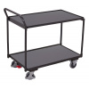 Variofit Policový vozík s madlom, Variofit, do 250 kg, 2 police (98 x 59 cm), modrá/antracit Farba: antracit RAL7016