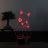 Stolná 3D LED lampa Mačacia rodinka