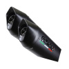 GPR Dvojitá koncovka výfuku, uchytená skrutkami GPR FURORE CAT.80.1.FUNE Matte Black including removable db killers and catalysts