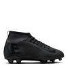 Nike Mercurial Superfly 10 Junior Firm Ground Football Boots Black/Green 3 (35.5)