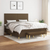Box spring postel s matrací tmavě hnědá 180x200 cm textil 3137016