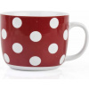 Banquet Hrnek keramický polévkový červený s puntíky 730 ml