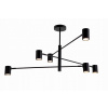 Luster stropná lampa LED Sneh 6 čierna (LUSTROVÁ STROPNÁ LAMPA PREVEDENÁ LED Snow 6 čierna)