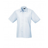 Premier Workwear Pánska košeľa s krátkym rukávom PR202 Light Blue -ca. Pantone 2708 44,5 (17H)